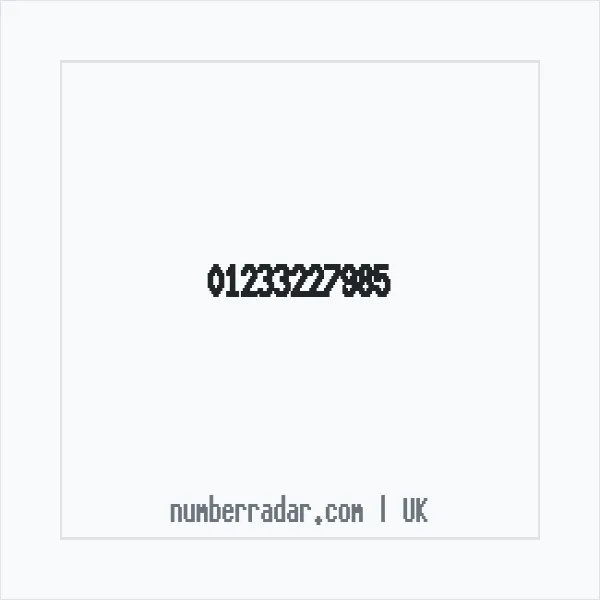 Reverse number check for +44 1233 227985 — who called me?