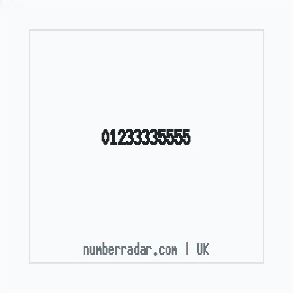 Reverse number check for +44 1233 335555 — who called me?