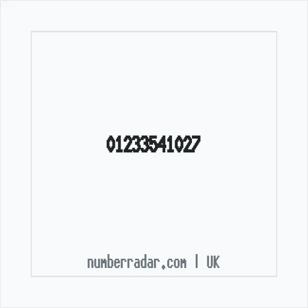 Reverse number check for +44 1233 541027 — who called me?