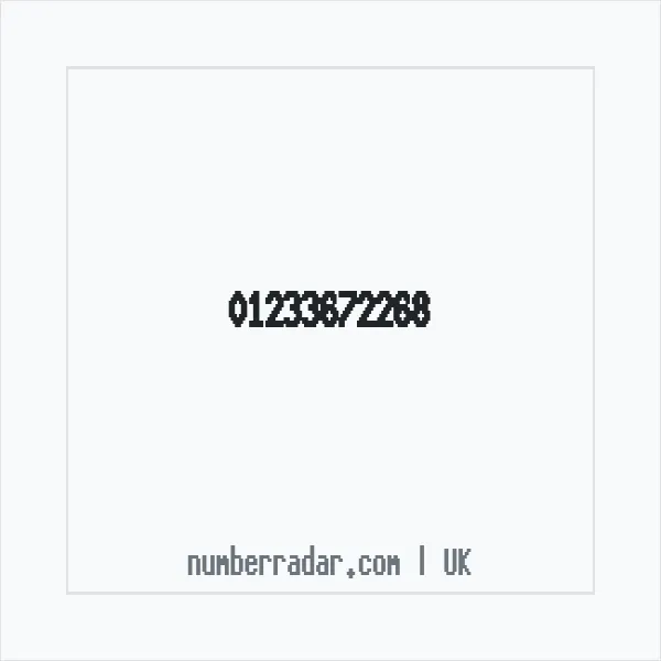 Reverse number check for +44 1233 672268 — who called me?