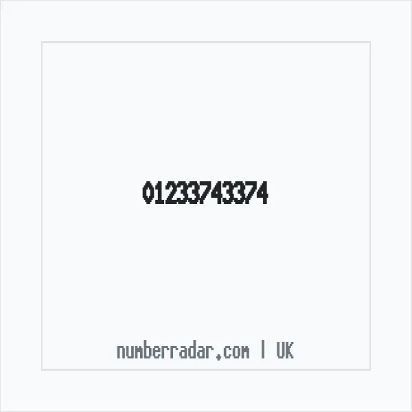 Reverse number check for +44 1233 743374 — who called me?