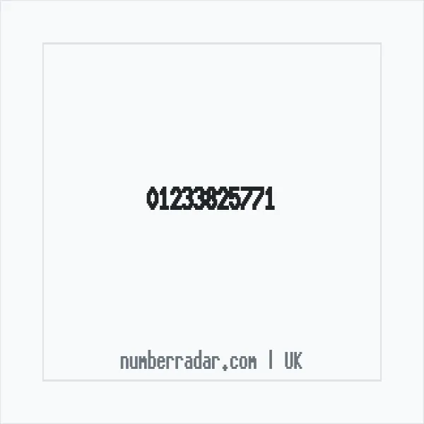 Reverse number check for +44 1233 825771 — who called me?