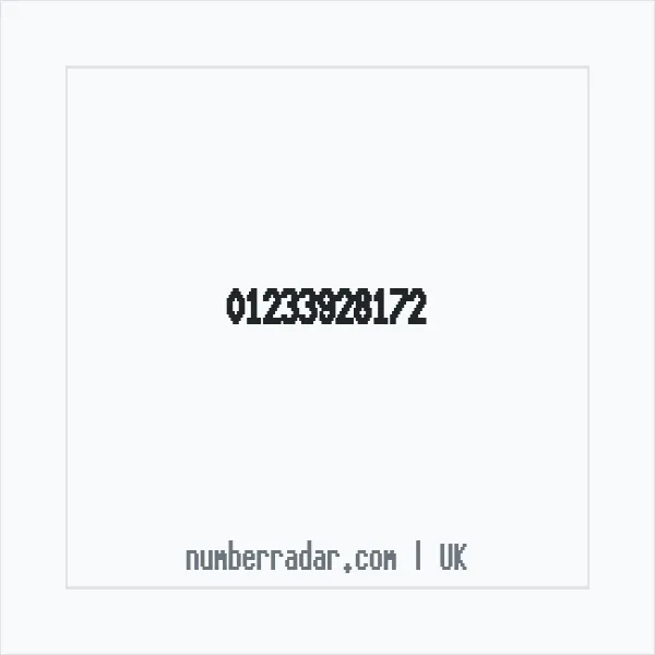 Reverse number check for +44 1233 928172 — who called me?