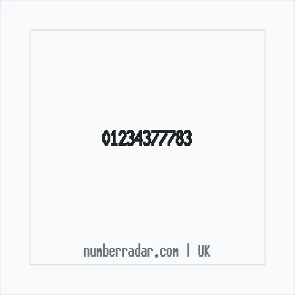 Reverse number check for +44 1234 377783 — who called me?