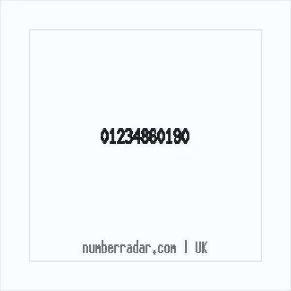 Reverse number check for +44 1234 860190 — who called me?