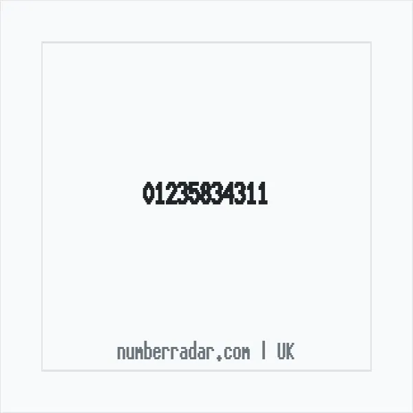 Reverse number check for +44 1235 834311 — who called me?