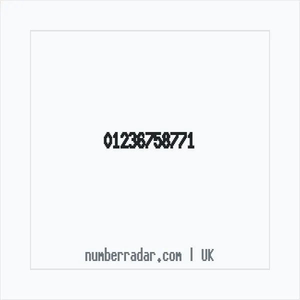 Reverse number check for +44 1236 758771 — who called me?