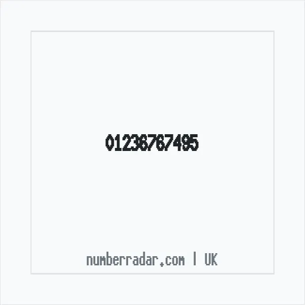 Reverse number check for +44 1236 767495 — who called me?