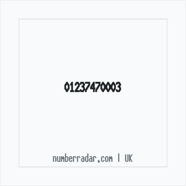 Reverse number check for +44 1237 470003 — who called me?