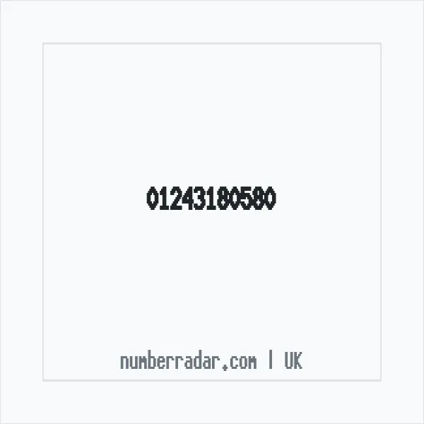 Reverse number check for +44 1243 180580 — who called me?