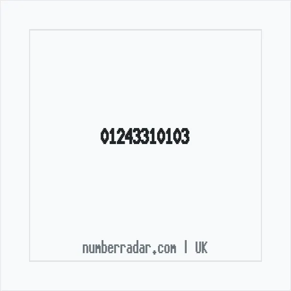 Reverse number check for +44 1243 310103 — who called me?