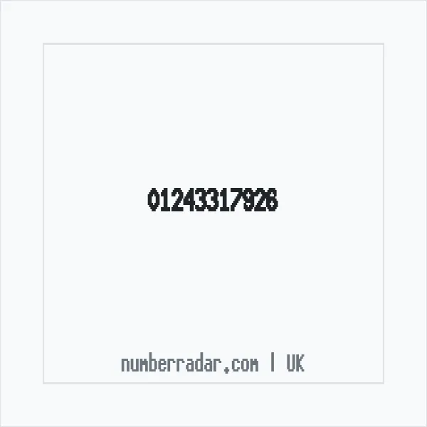 Reverse number check for +44 1243 317926 — who called me?