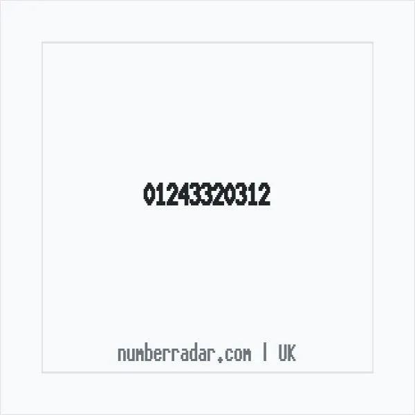 Reverse number check for +44 1243 320312 — who called me?