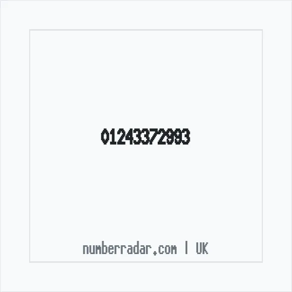 Reverse number check for +44 1243 372993 — who called me?