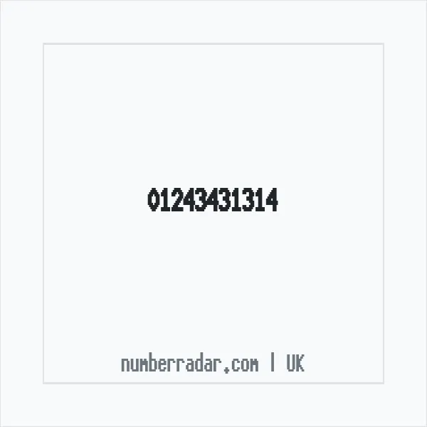 Reverse number check for +44 1243 431314 — who called me?