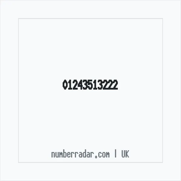 Reverse number check for +44 1243 513222 — who called me?