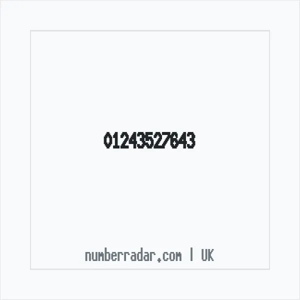 Reverse number check for +44 1243 527643 — who called me?