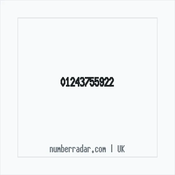 Reverse number check for +44 1243 755922 — who called me?