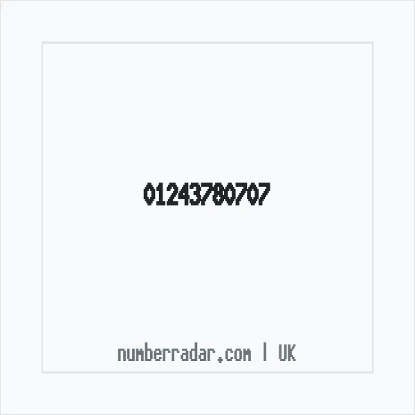 Reverse number check for +44 1243 780707 — who called me?