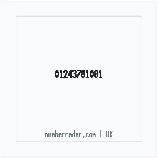 Reverse number check for +44 1243 781061 — who called me?