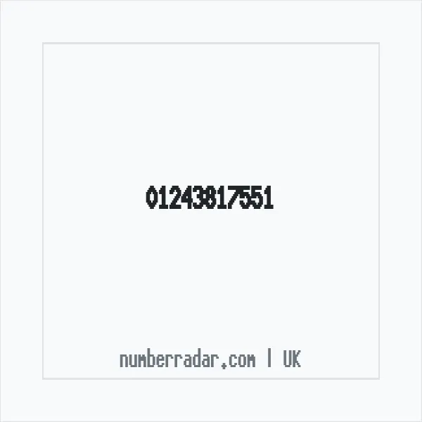 Reverse number check for +44 1243 817551 — who called me?