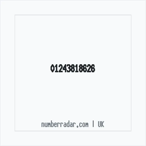 Reverse number check for +44 1243 818626 — who called me?