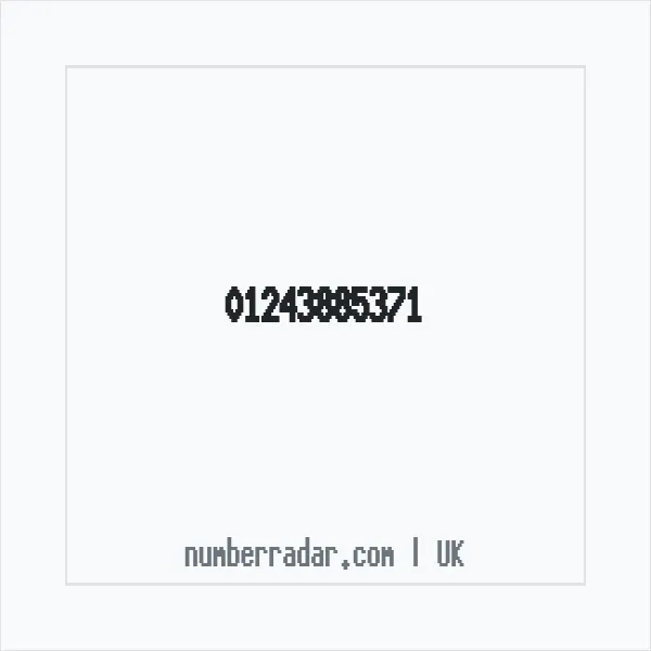 Reverse number check for +44 1243 885371 — who called me?