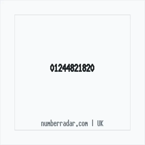 Reverse number check for +44 1244 821820 — who called me?