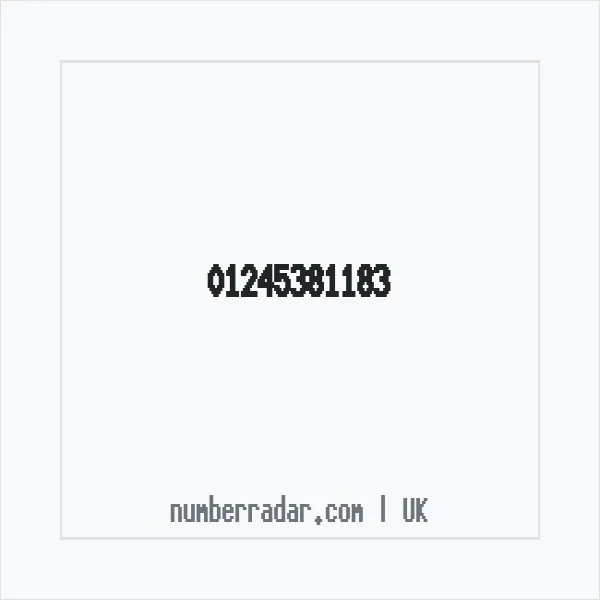 Reverse number check for +44 1245 381183 — who called me?