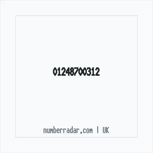 Reverse number check for +44 1248 700312 — who called me?
