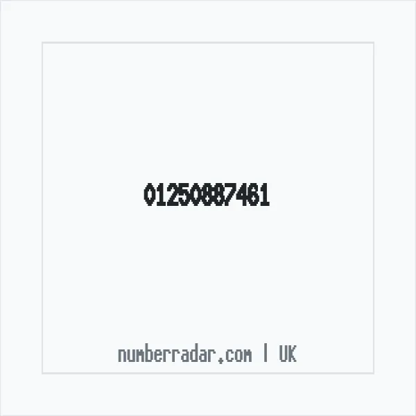Reverse number check for +44 1250 887461 — who called me?