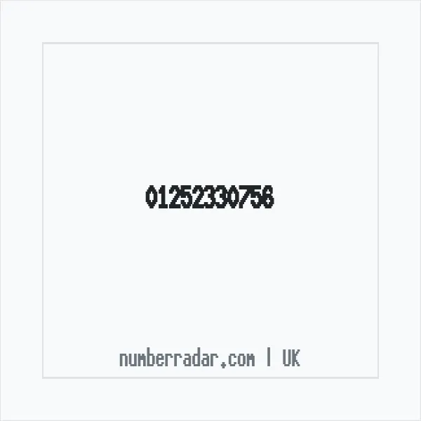 Reverse number check for +44 1252 330756 — who called me?