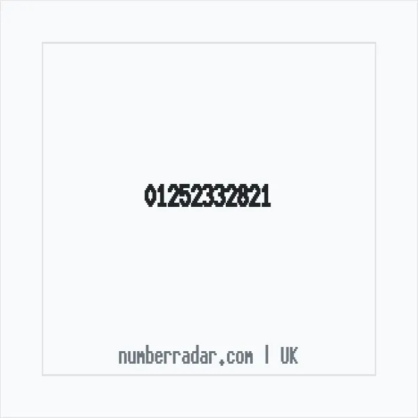 Reverse number check for +44 1252 332821 — who called me?