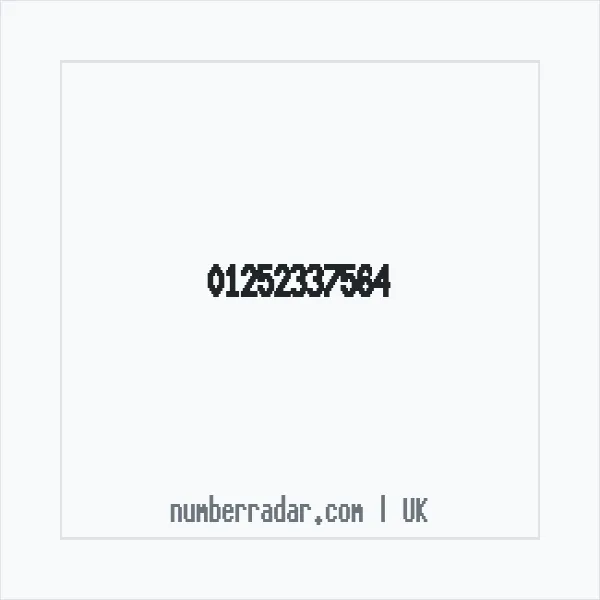 Reverse number check for +44 1252 337564 — who called me?