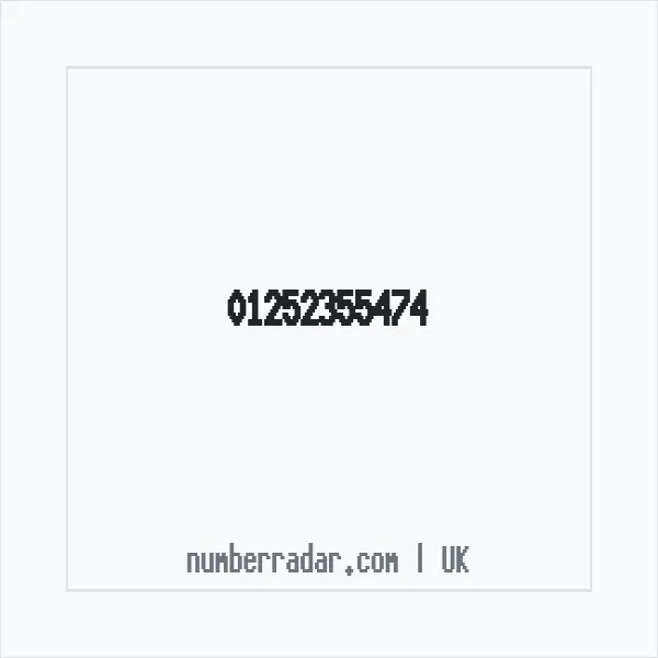 Reverse number check for +44 1252 355474 — who called me?