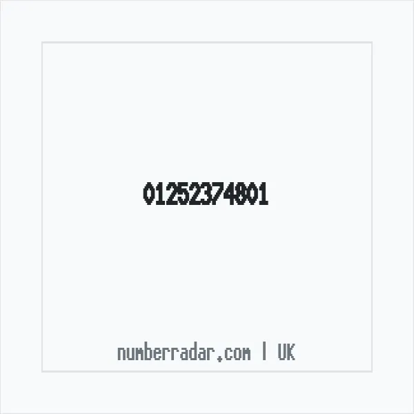 Reverse number check for +44 1252 374801 — who called me?
