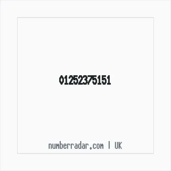Reverse number check for +44 1252 375151 — who called me?