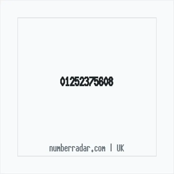 Reverse number check for +44 1252 375608 — who called me?