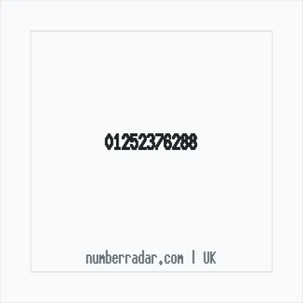 Reverse number check for +44 1252 376288 — who called me?