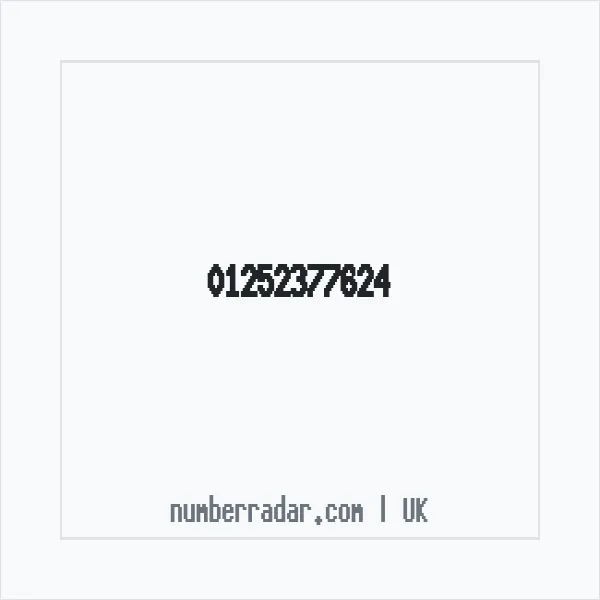 Reverse number check for +44 1252 377624 — who called me?