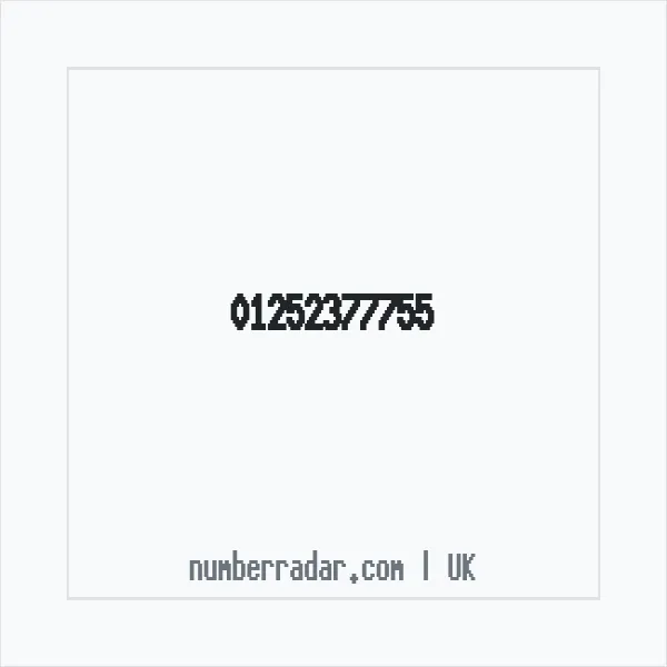 Reverse number check for +44 1252 377755 — who called me?
