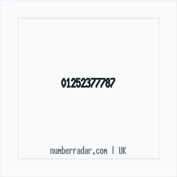 Reverse number check for +44 1252 377787 — who called me?