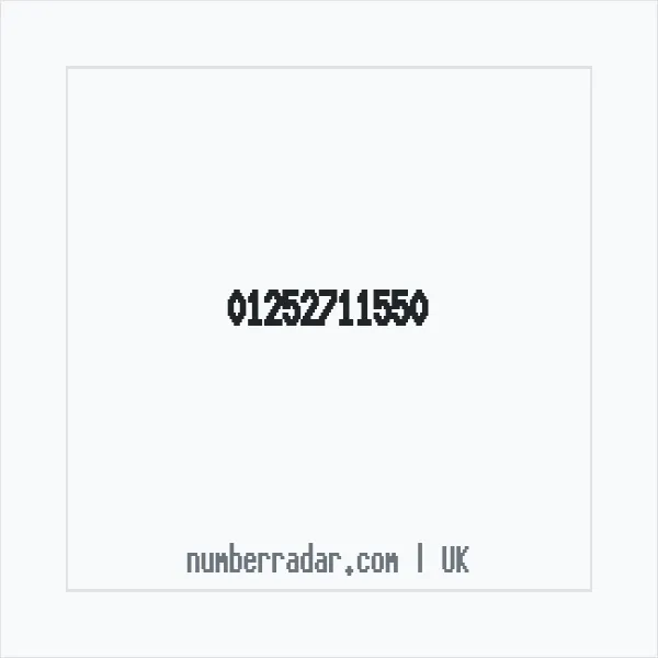 Reverse number check for +44 1252 711550 — who called me?