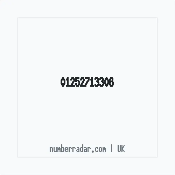 Reverse number check for +44 1252 713306 — who called me?