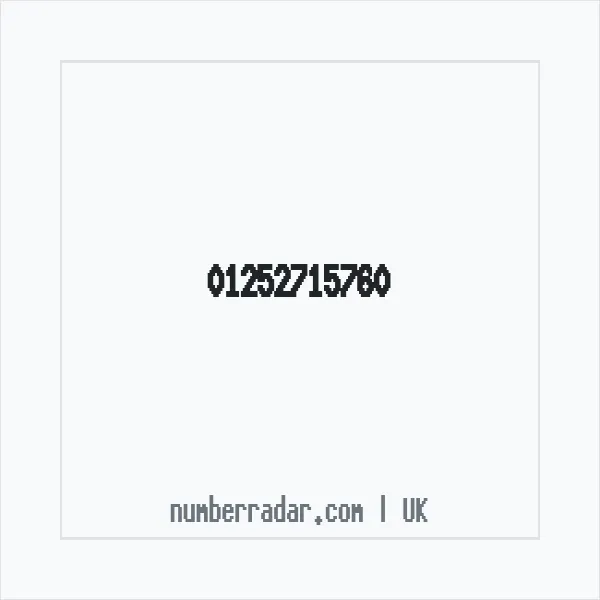 Reverse number check for +44 1252 715760 — who called me?
