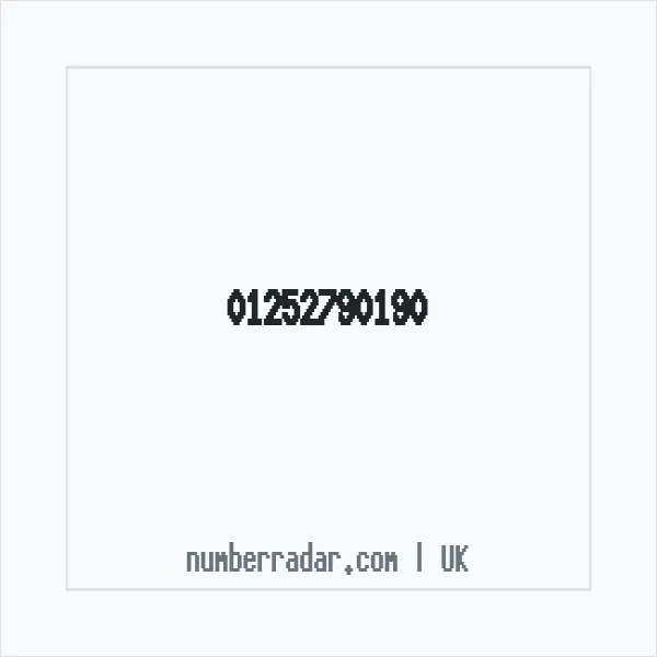 Reverse number check for +44 1252 790190 — who called me?