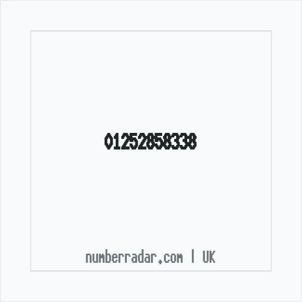 Reverse number check for +44 1252 858338 — who called me?