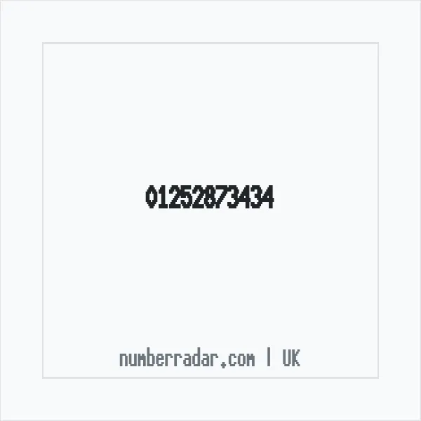 Reverse number check for +44 1252 873434 — who called me?