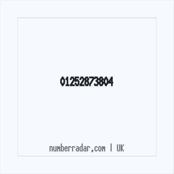 Reverse number check for +44 1252 873804 — who called me?