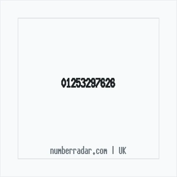 Reverse number check for +44 1253 297626 — who called me?